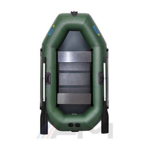 OMEGA - Надуваема гребна лодка с твърдо дъно 220 LS PS - зелена